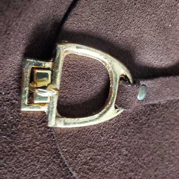 SOLD Burlington Brown Suede Asymmetrical Purse - Picture 3 of 12